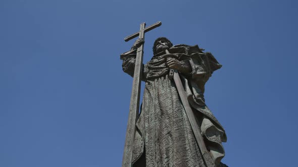 Monument to Prince Vladimir at the Moscow Kremlin