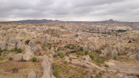 Cappadocia Landscape Aerial View. Turkey. Goreme National Park alt