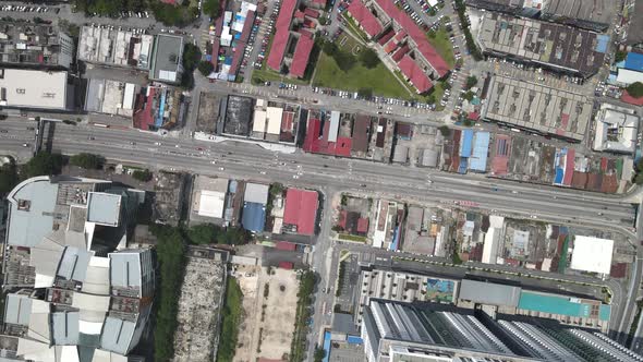 Aerial view of Kuala Lumpur City Centre during EMCO