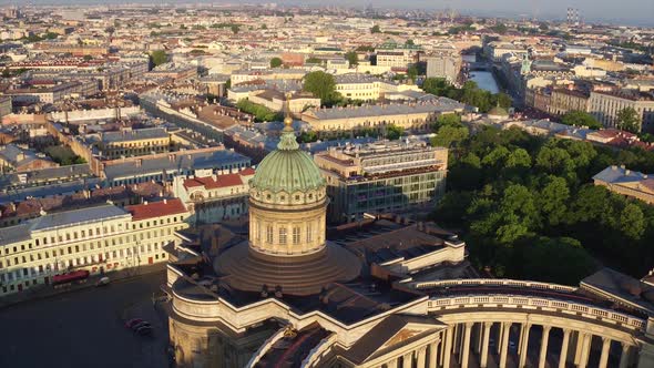 Aerial View Of The Kazan Cathedral Saint Petersburg alt