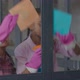 Lovely African American Girls Cleaning Window - VideoHive Item for Sale