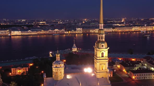 Aerial View of Peter and Paul Fortress in Russia alt