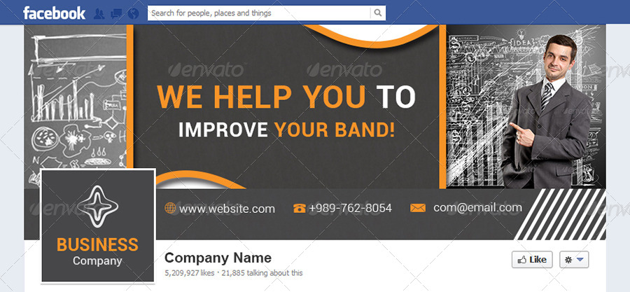 Corporate Business FB Timeline Bundle | Volume 2, Web Elements ...