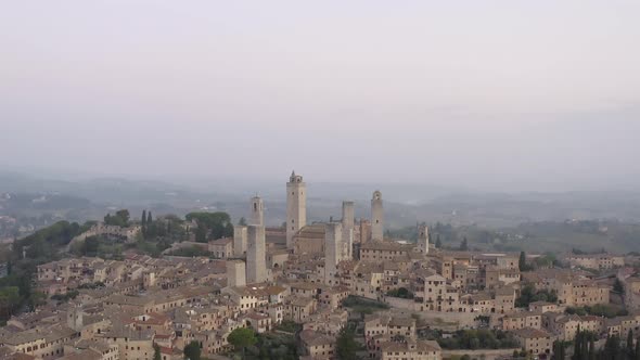 Aerial view of San Gimignano