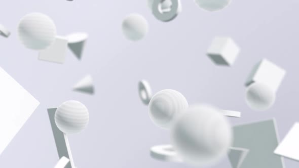 3D Geometric Shapes Background alt