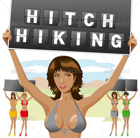 Vector Women Holding Board