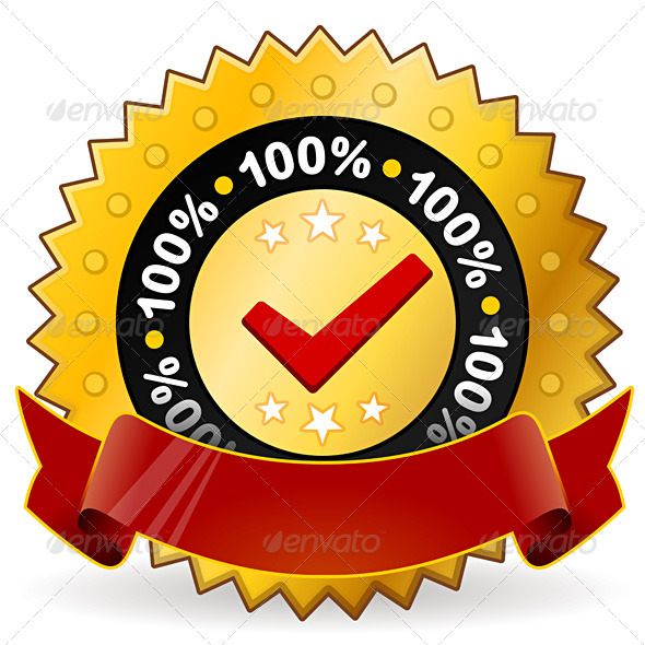 Satisfaction Warranty Label - Decorative Symbols Decorative