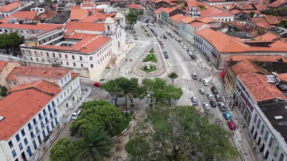 Downtown Sao Luis Maranhao at Northeast Brazil. Tourism landmark of city. alt