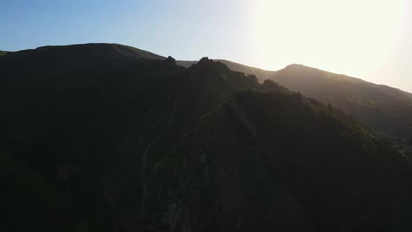 Medieval Stone Ruins of the Ancient Village on the Top of the Mountain alt