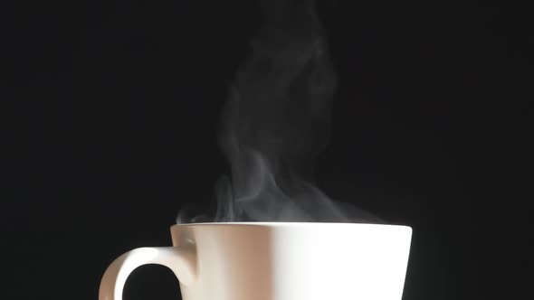 White Mug With Hot Milk