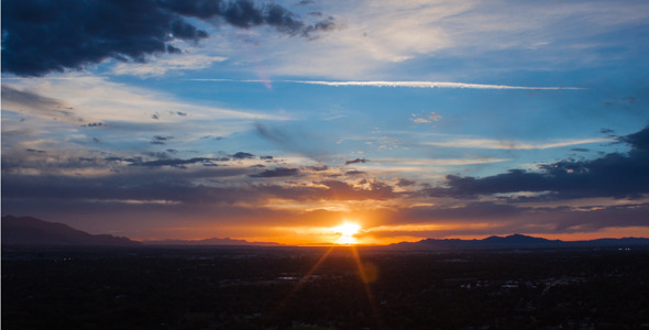 Summer Sunset over Salt Lake Valley