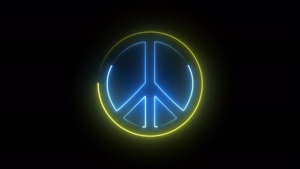 Neon Peace Symbol alt