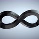 Infinity black sign on grey background - VideoHive Item for Sale