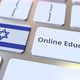 Online Education Text and Flag of Israel on the Buttons - VideoHive Item for Sale