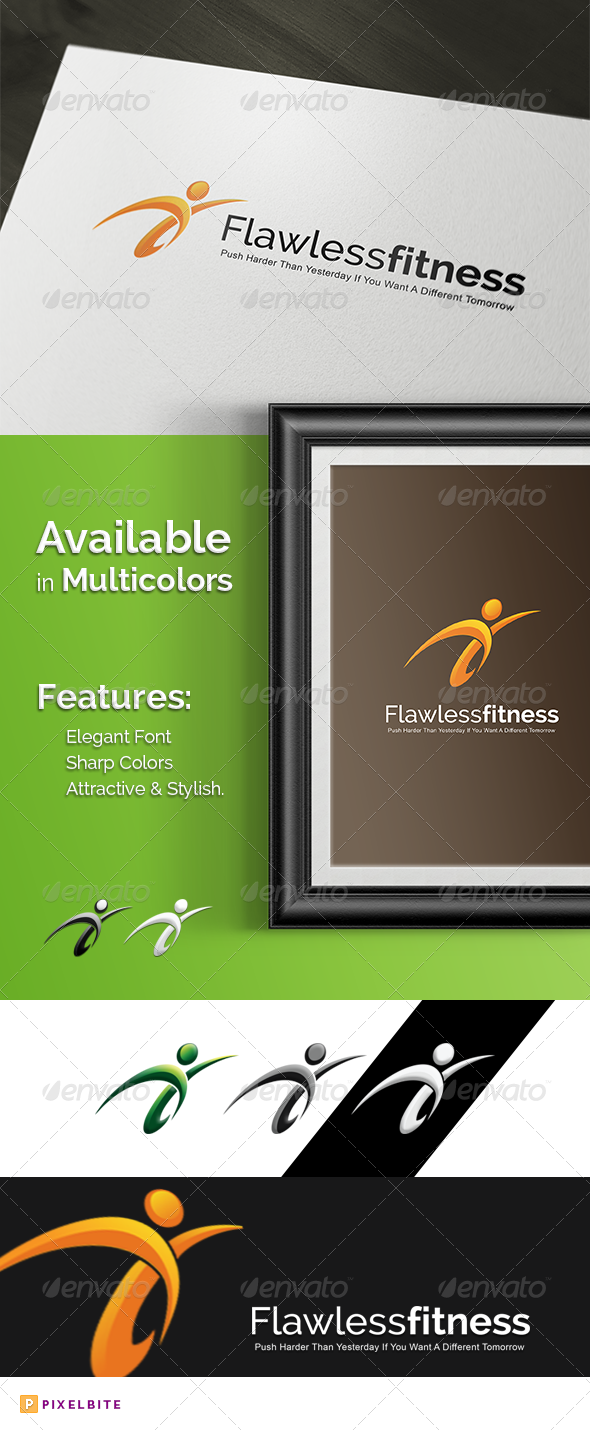 Flawless Fitness Logo Template - Humans Logo Templates