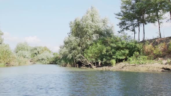 Scenery At Danube Delta On A Sunny Summer Day In Tulcea, Romania, Europe. UNESCO World Heritage Site alt
