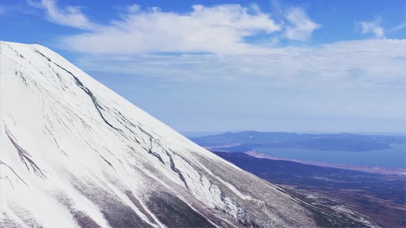 Passing By Mount Fuji Aerial View alt