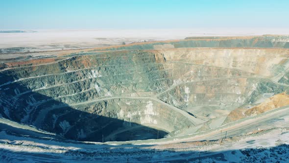 Openpit Copper Mine Filmed From Afar alt