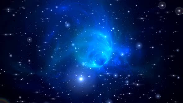 Blue Galaxy Space Motion Loop Background