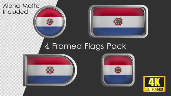 Framed Paraguay Flag Pack alt