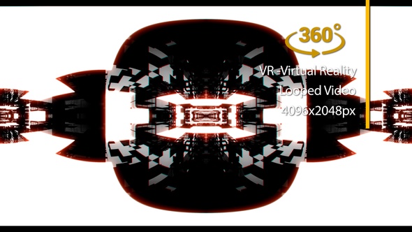 VR 360 Tunnel Geometric Lights 05 Virtual Reality