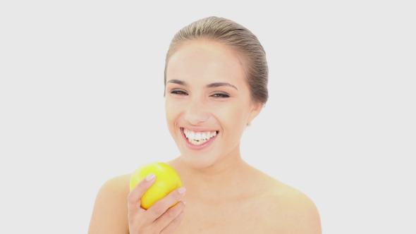 Beautiful Model Holding An Orange