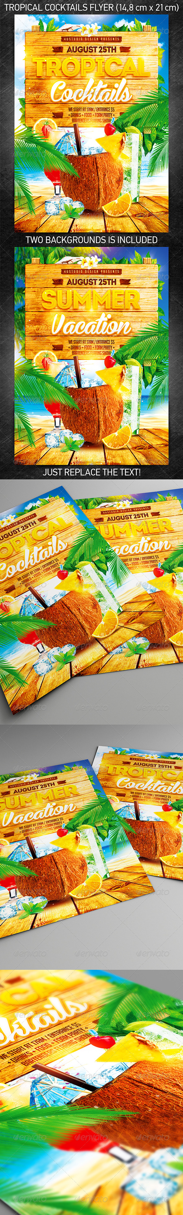 Tropical Cocktails Party Flyer - Events Flyers