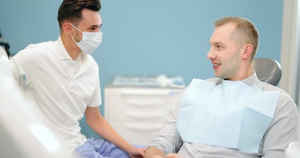 Patient and Dentist Preparing for the Dental Check Up alt
