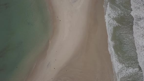 Fingal Spit Bay, Shoal Bay, Port Stephens, New South Wales, Australia Aerial Drone 4K