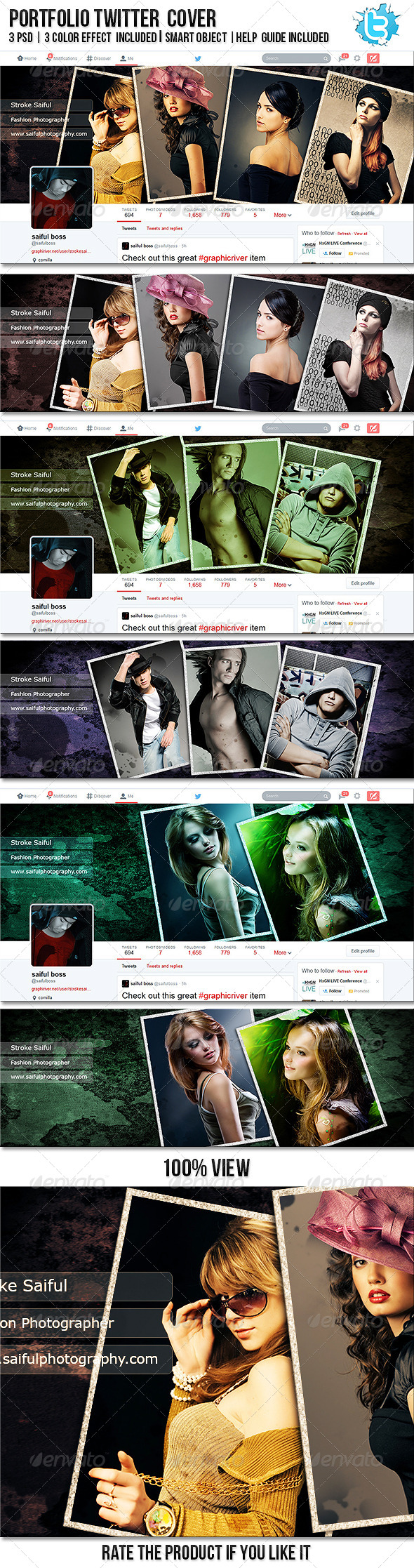 Portfolio Twitter Profile Cover - Twitter Social Media