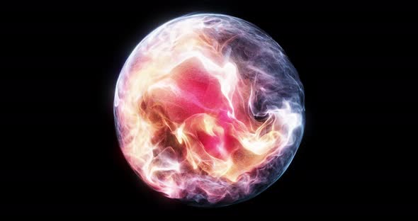Magical 3D orb closeup visual effect. 