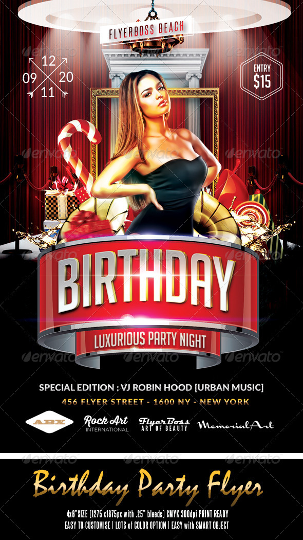 Birthday Party Flyer - Events Flyers