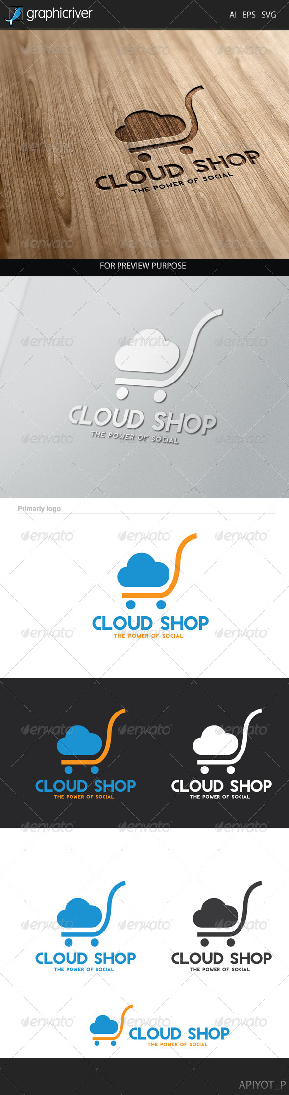 Cloud Shop Logo - Symbols Logo Templates