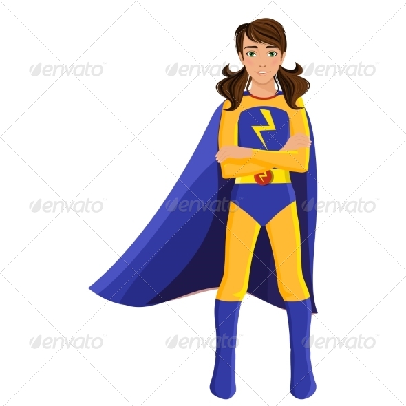Girl in Superhero Costume