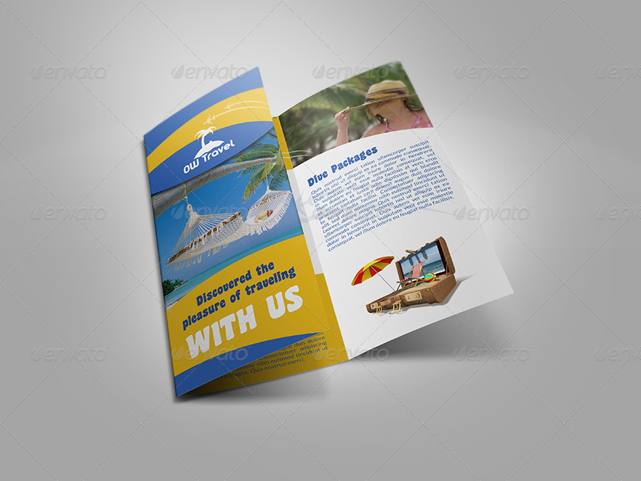 Travel Company Tri Fold Brochure Template, Print Templates | GraphicRiver