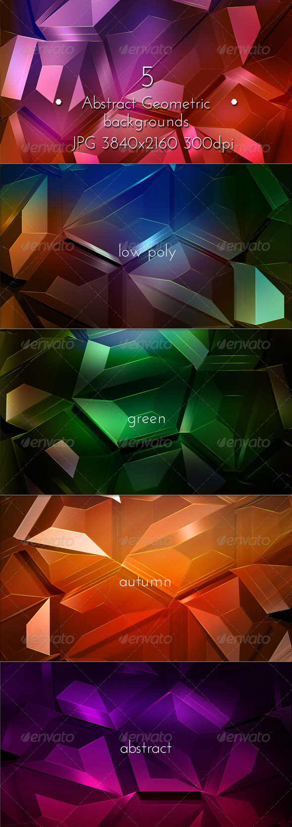 Geometric Abstract Low Poly