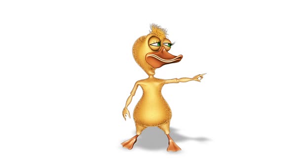 Cartoon Duck Dance  Looped on White alt