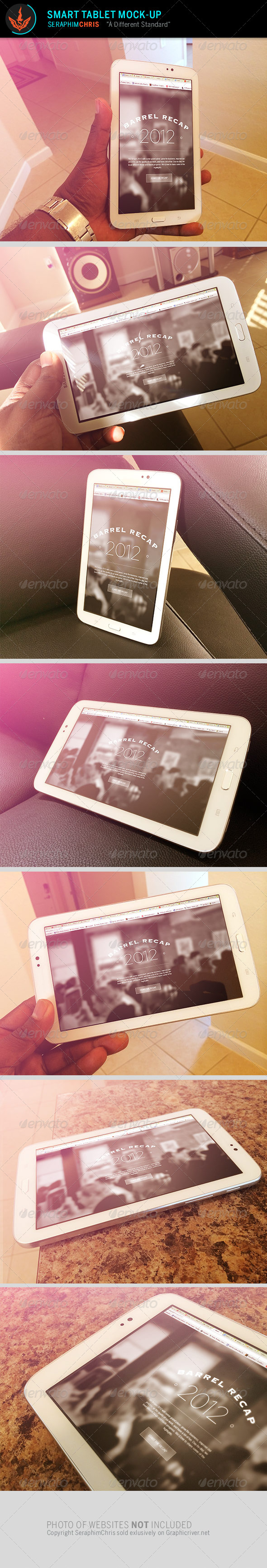 Smart Tablet Mock Up Template - Mobile Displays
