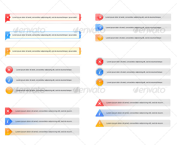 Error, Info and Alert Messages - Decorative Symbols Decorative