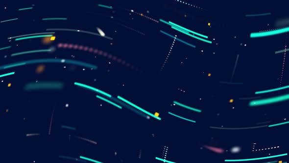 Abstract background with animation moving of lines