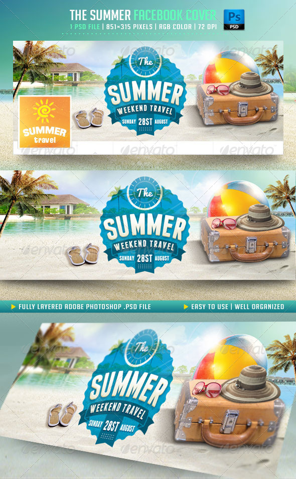 colorful summer facebook covers