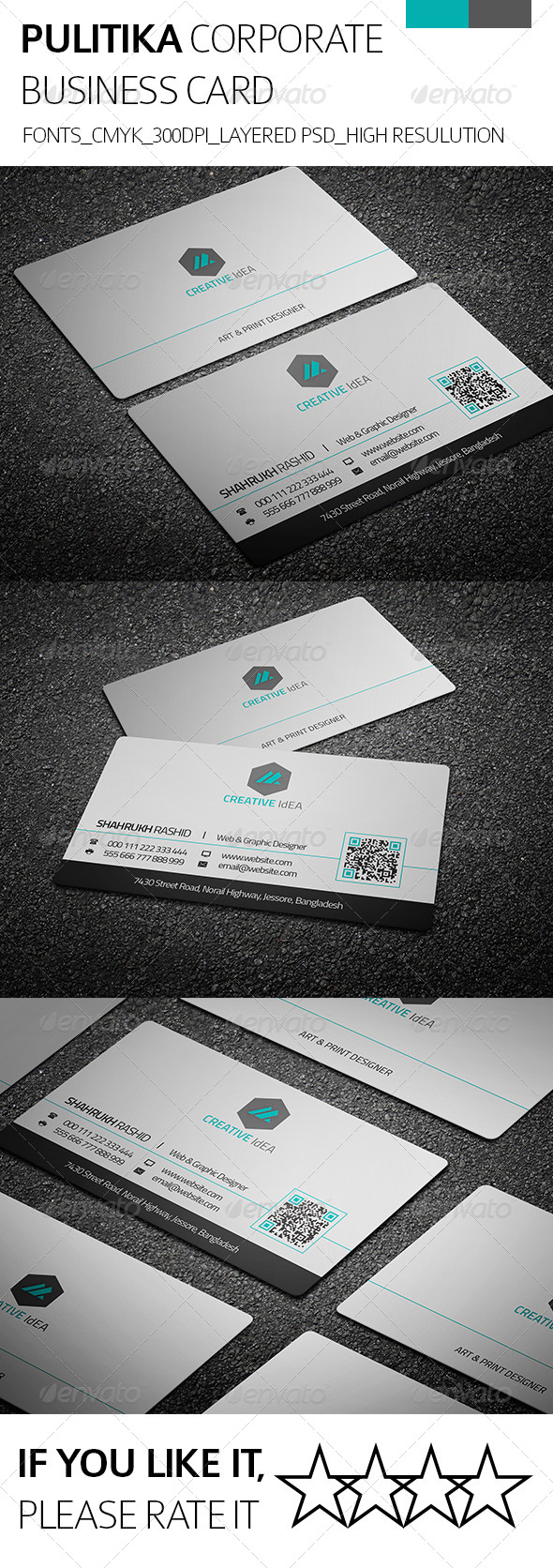 Pulitica & Corporate Business Card - Corporate Business Cards