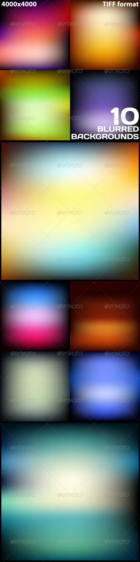 Dark Blurred Backgrounds with Vignette - Abstract Backgrounds