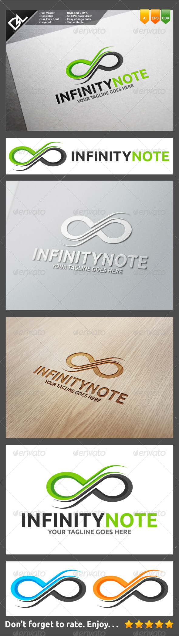 Infinity Note - Symbols Logo Templates