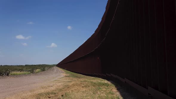 Shadow of the US-Mexico Border Fence