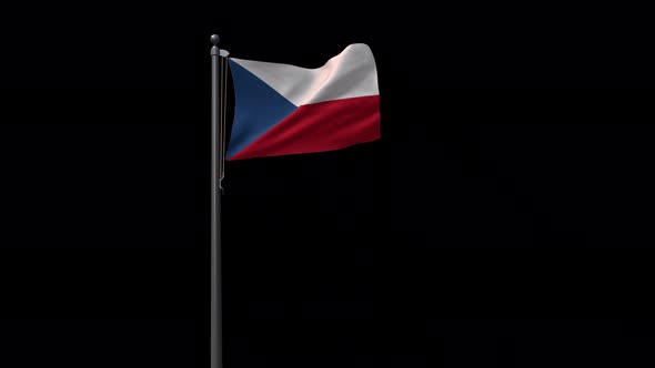 Czech Republic Flag With Alpha 4K alt