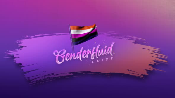 Genderfluid Gender Sign Background Animation 4k