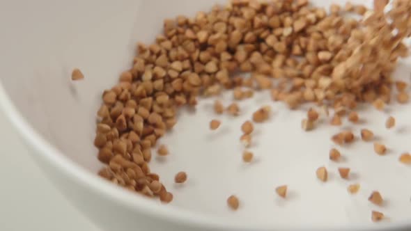 Buckwheat Fall On White Dish alt