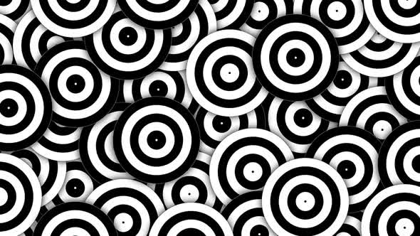 Monochrome Circular Trippy Black White Circle Seamless Loop Dizzy Confuse Confused