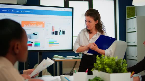 Business Partners Planning Strategy at Meeting Conference alt